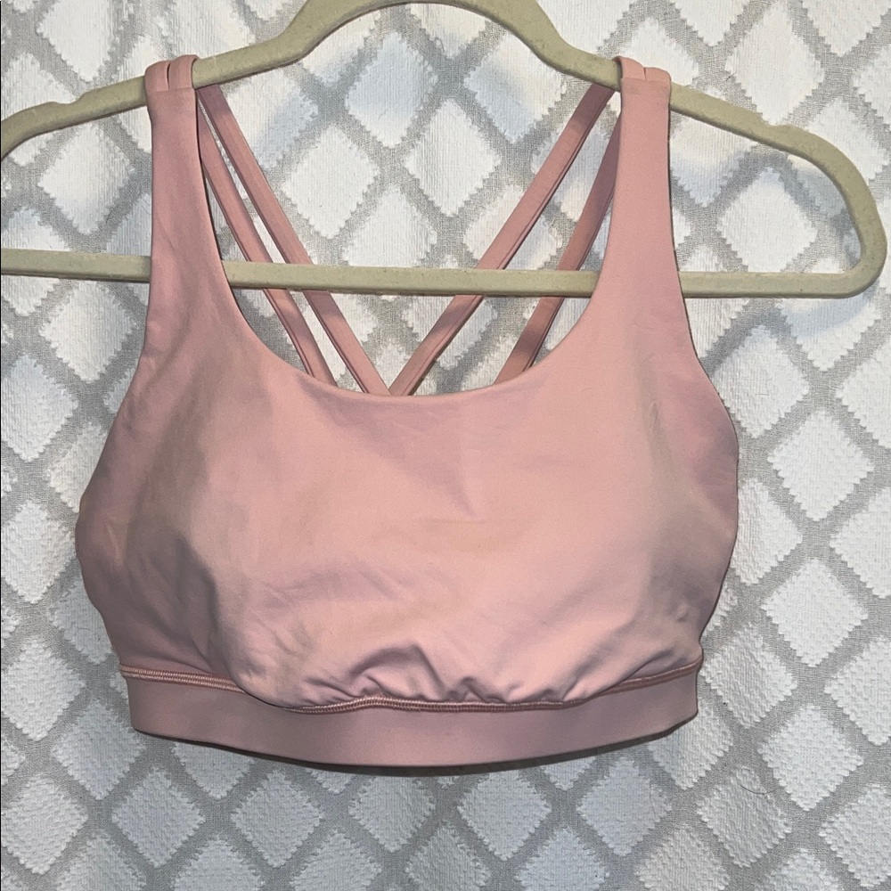 Lululemon Athletica Light Pink Energy Sports Bra, size 10 EUC - Picture 5 of 6